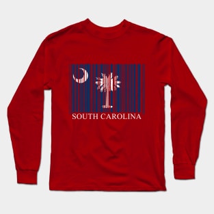 South Carolina Flag Barcode Carolina Pride Long Sleeve T-Shirt